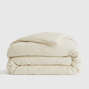 NWOT- Quince Organic Cotton Ivory Airy Gauze Duvet Cover! King/ Cal King (377)